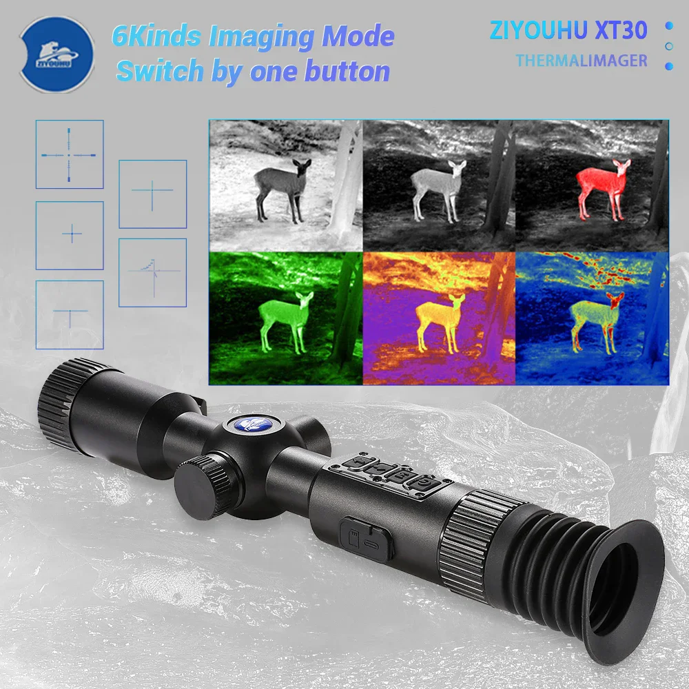 New XT30 384x288 Thermal Scope Sight BDC Shooting Hunting Aim Searching Hotspot Tracking 6 Pseudo Color Thermal Imaging Rifle