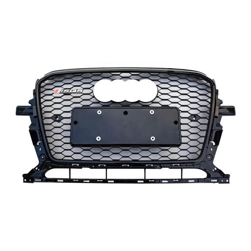 Auto parts RSQ5 style matt gray silver grille car accessories for Audi Q5 front bumper grill 2012 2013 2014 2015 2016 2017 2018