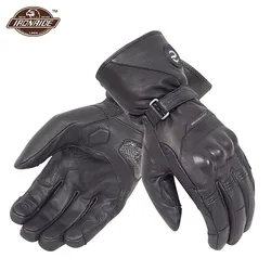 Además de terciopelo grueso impermeable a prueba de viento pantalla táctil Control de temperatura de tres velocidades calefacción eléctrica guantes de invierno para motocicleta