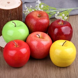 1/6pcs Artificial Apples Decorative Life Like Fake Fruit Photo Props Kitchen Home Decor Craft Food Decor Home Party Decoration