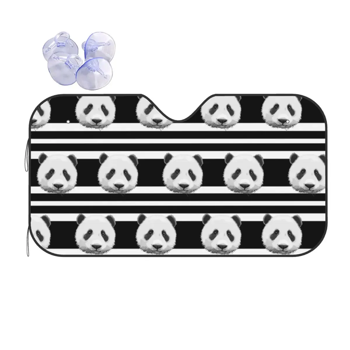 

Panda Plaid Windshield Sunsha Animal Polyester Car Front Window Visor 70x130cm Car Window Windscreen Cover UV Protector