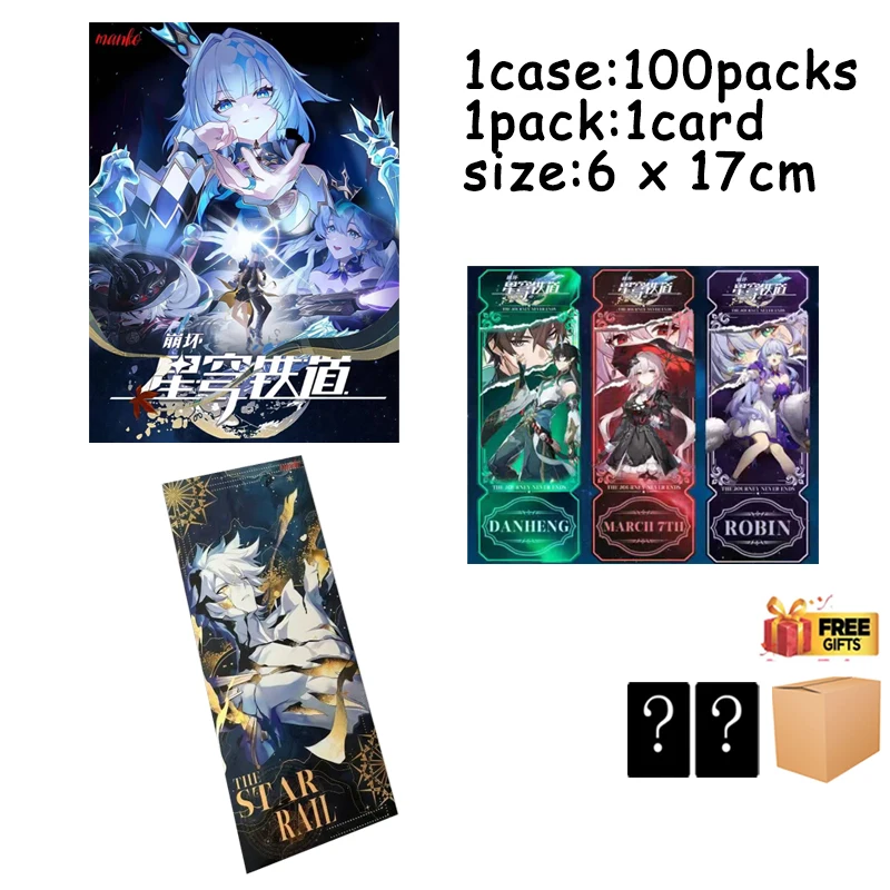 

2025 Honkai Star Rail Shaped Holographic Ticket Refrigerator Magnet 6x17cm Anime Acrylic Gold Foil Craft Collection