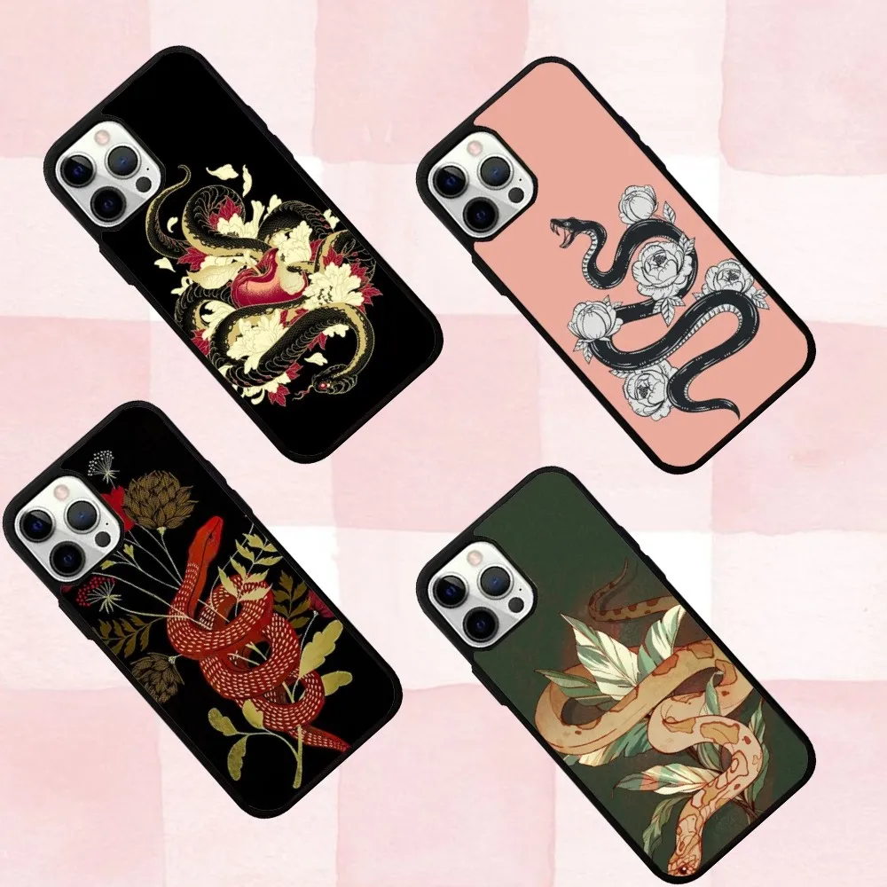 

Cartoon Cool Snake Phone Case For IPhone 16，se4,15,Pro,Max,Case 14,Plus,13,12,11 Magesafe Magnetic Wireless Charge Cover