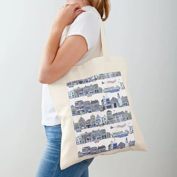 

Southwold, Suffolk Pattern Tote Bag hand bag Canvas stote bag Women bags sacs de shopping