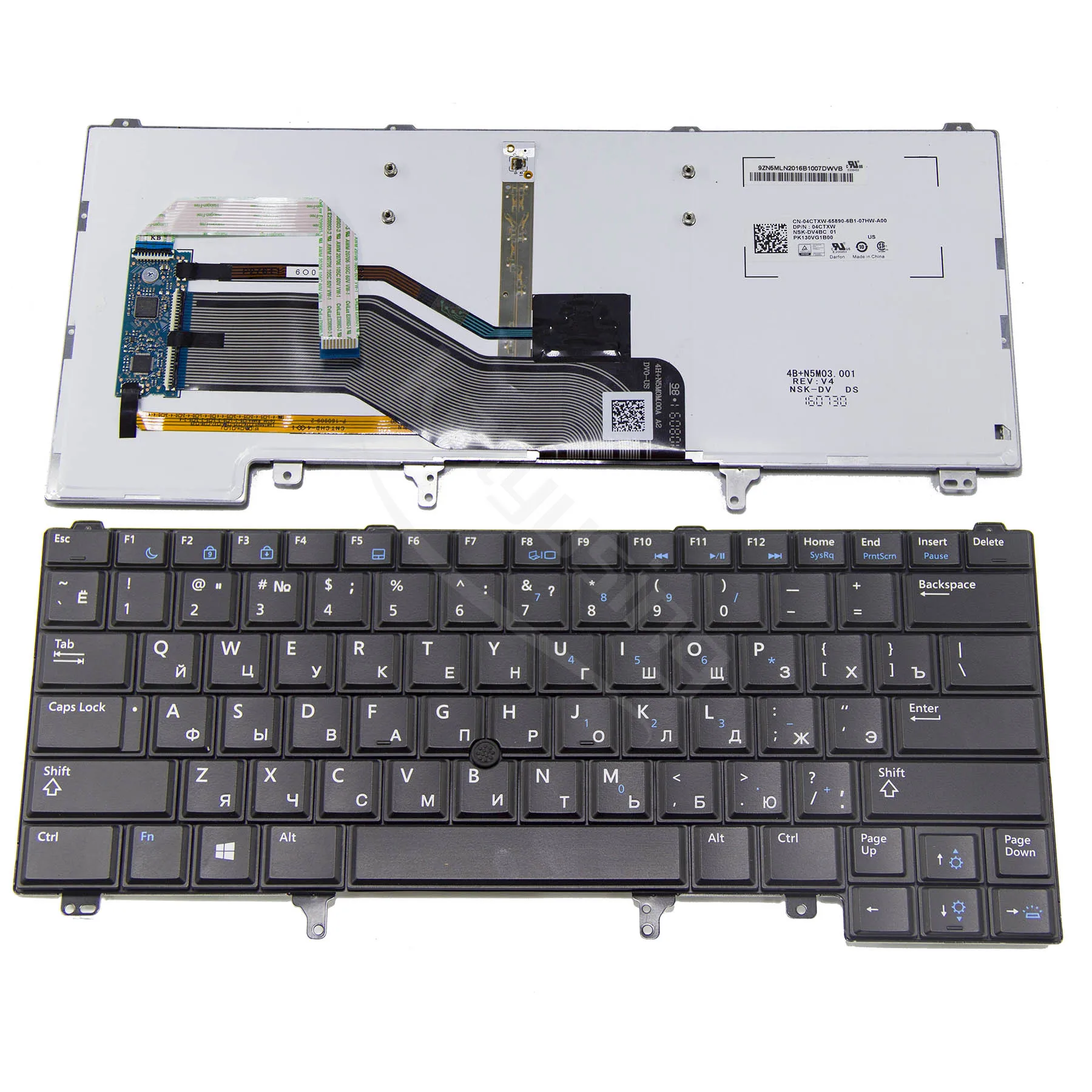 Russian Keyboard for Dell E6420 E6430 E5420 E5430 E6220 E6320 E6330 With Backlit