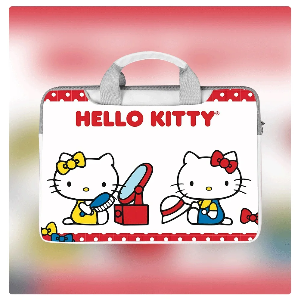 

Kawaii Hello Kitty Laptop Bag 12 13.3 14 15.6 Inch Soft PU Leather Laptop Bag with Handle for Girls Birthday Party Gift Hot Sale