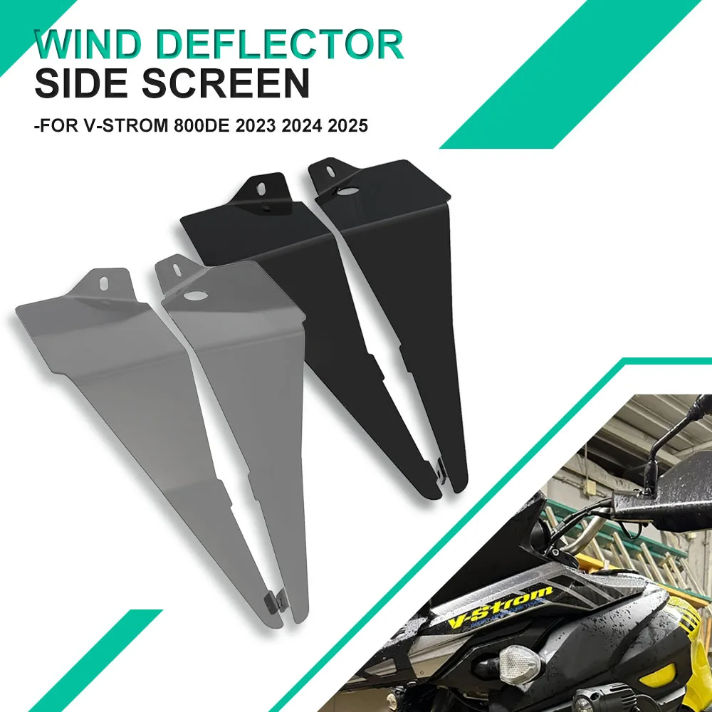 New For Suzuki V-Strom 800DE Vstrom 800 DE V Strom 2023 2024 - 2025 Moto Side Wind Deflector Windscreen Screen Weather Protector