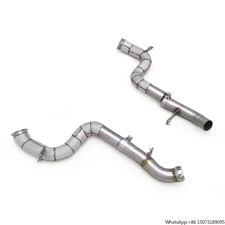 Boska Free Flow Downpipe for -GLE63 4.0TT W167 2020-2023 Heat Shield SUS304  Pipe