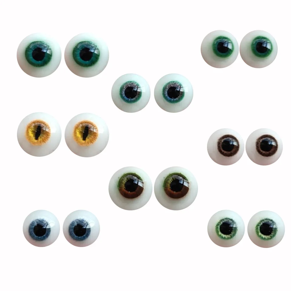 1 Pair Doll Eyes Diameter 10/12/14/16/18 Mm Resin Eyeball Handmade Change Dress Up Diy Girl Play House Kid Toys Doll Accessories