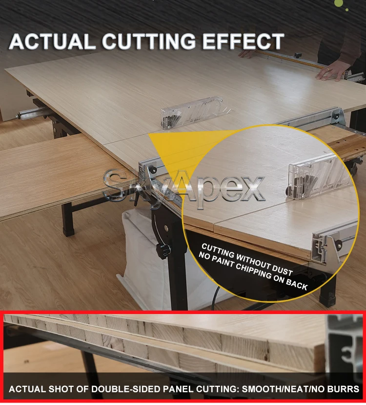New 45 Degree Double Saw Wood Cutting Machine Dust Free Mother Child Panel Saw Horizontal Style For Woodworking Customizable