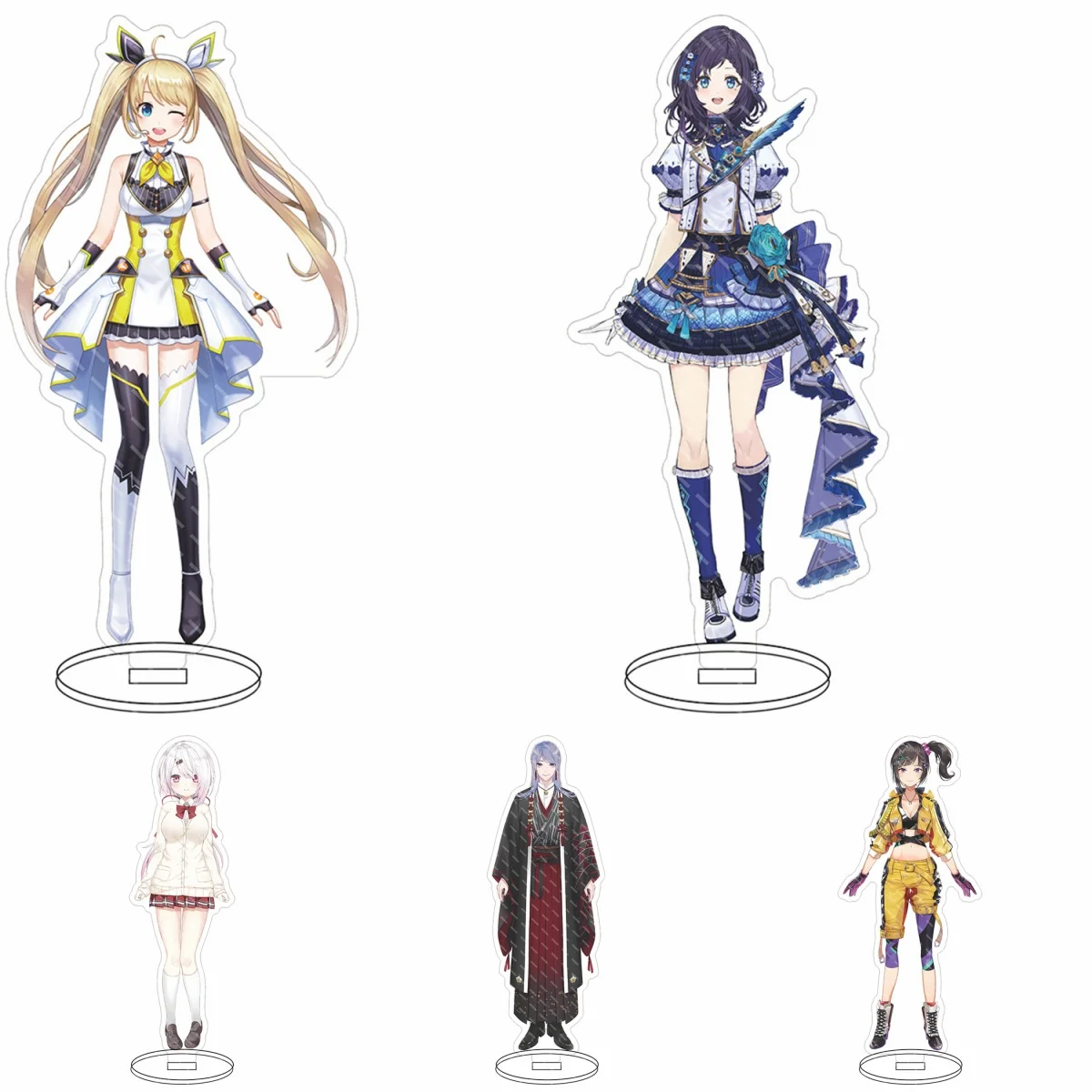 Nijisanji New Anime Rainbow Society Vtuber Figures Ren Zotto Aster Arcadia Cosplay Acrylic Stand Model Toy Fans Xmas Gifts