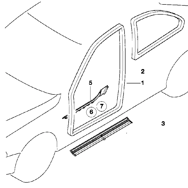 Door Sill Strip Clips Protective Trim Clamp For Bmw 1 6 7 8 Series X1 Z3 Z4 E65 E66 E67 E38 E32 E36 E23 E31 E84E85 E86 E89