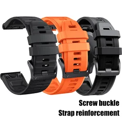 22mm 26mm Silicone Strap For Garmin Fenix 7X 7 Pro Solar/6X 6 Sapphire 5 5X Plus 3 3HR/Epix QuickFit WatchBand 1:1 Official band