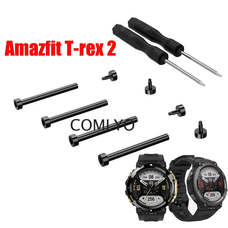 Para xiaomi amazfit t-rex 2 t rex 2 relógio conector parafuso haste adaptador pino acessórios