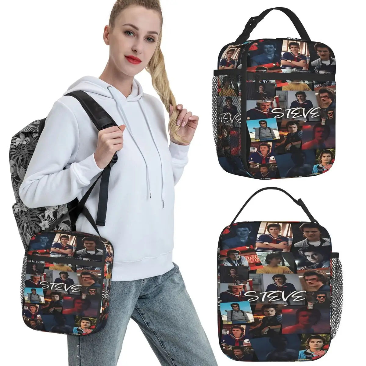 

Steve Harrington The Babysitter Merch Insulated Lunch Bag For Office Food Storage Bag Portable Cooler Thermal Lunch Box
