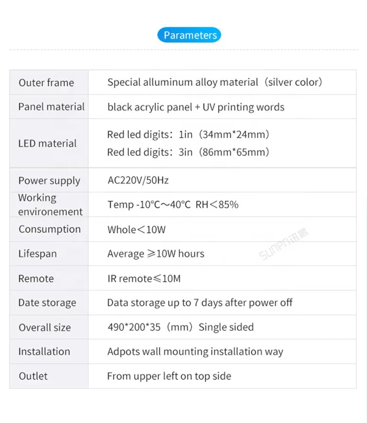 Hot Sale Digital POE NTP Led Clock Synchronous Clock for School Hospital Office Using