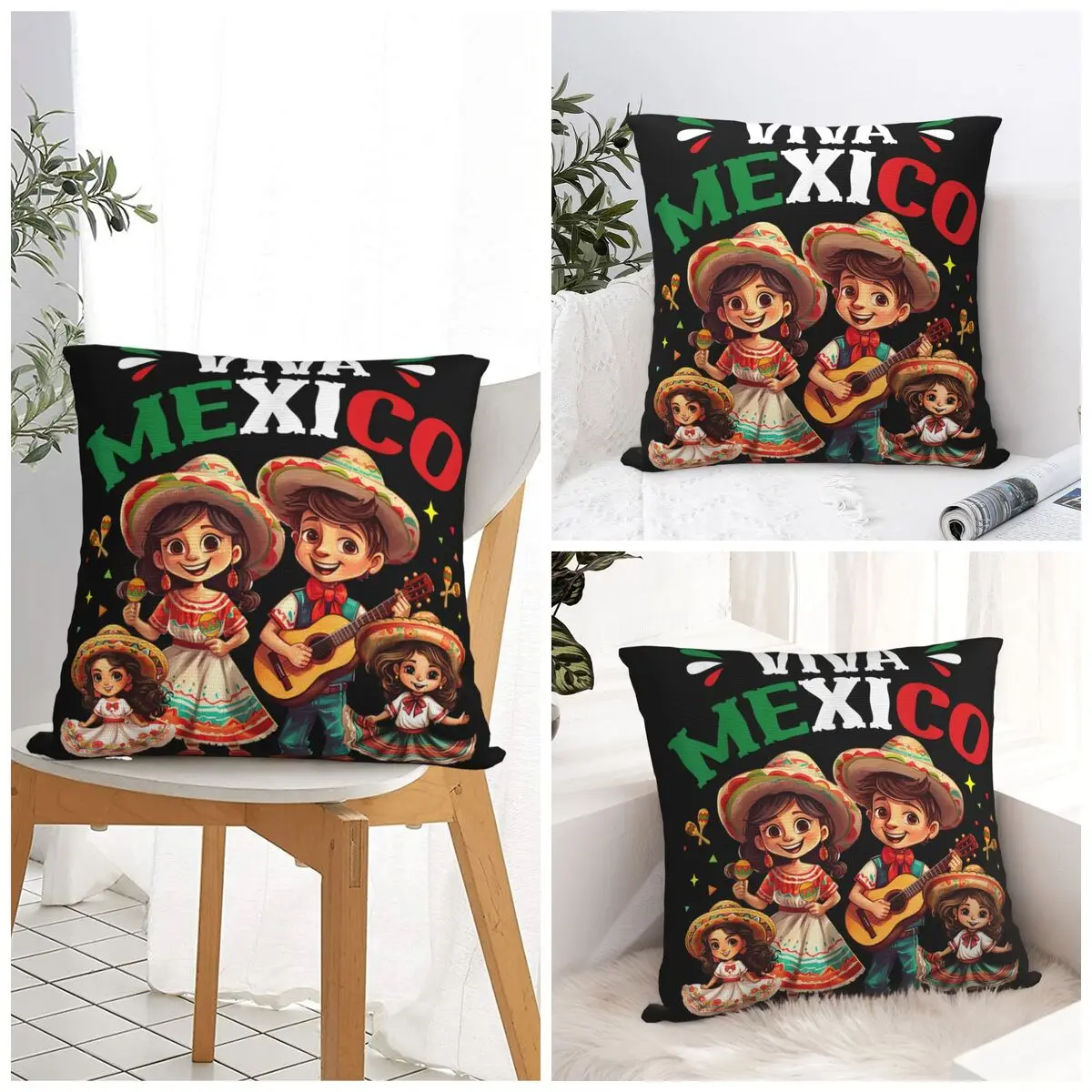 

Pillow Cover Viva Mexico Mexican Design Cushion Cover Boys Girls Pillow Case For Chair Sofa Home Decoration Pillowcases