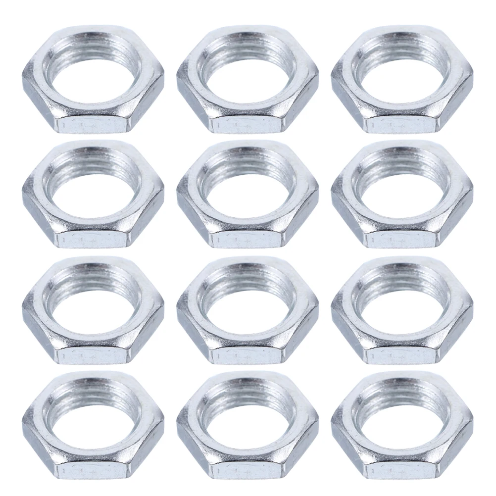 

200pcs Lamp M10x1 Fine Lock Nut For Lock Washers Thread Hexagon Nuts Silver Lighting Hardware Fasteners for Lamp Rod Kits