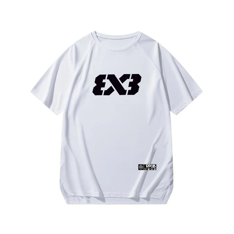 American Style Basketball Shooting Quick Dry Loose Breathable Fitness Running Short Sleeve Training Suit Polyester Fiber
