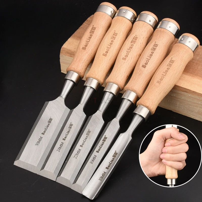 

Wood Carving Hand Flat Chisel Tool Set Beech Handle Flat Shovel Chisel Carpenter Professional DIY Carving Knife Sculpture Tools