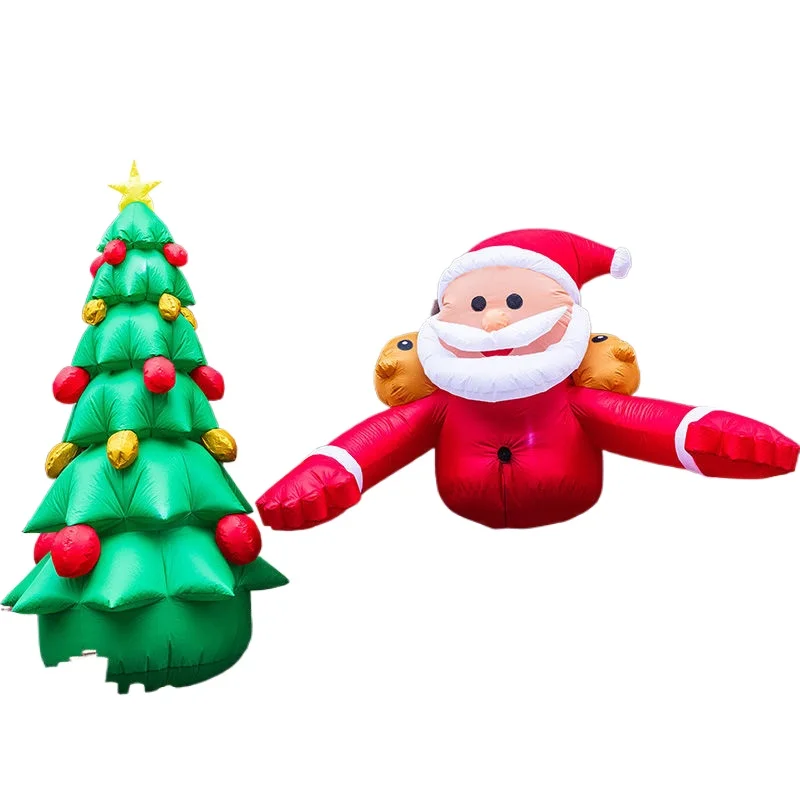 

Christmas decorations, inflatable Santa air molds climbing wall windows, large outdoor ornaments, event scene layout