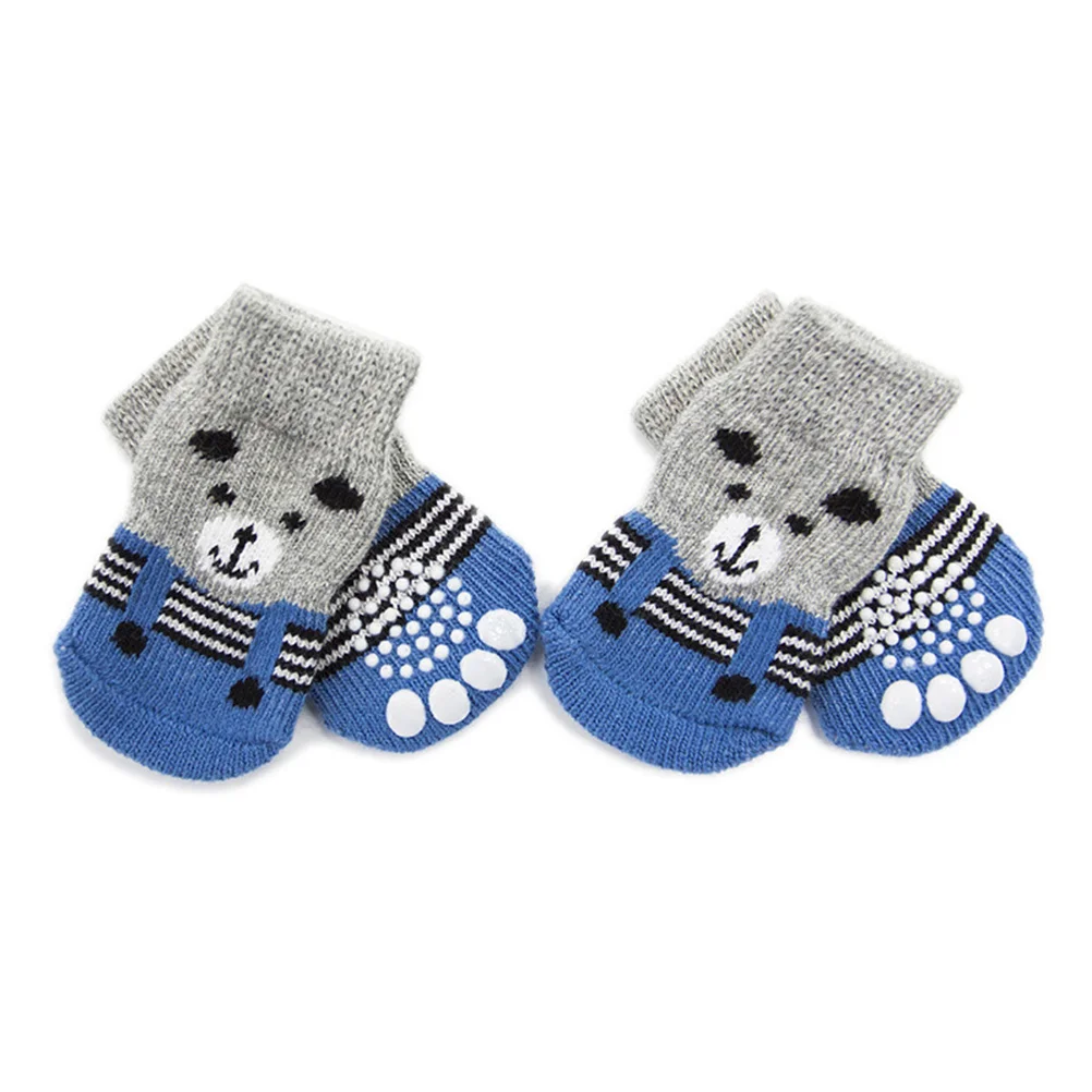 

Dog Socks Cotton Non Slip Pet Footwear for Cold Snow Ice Salt Protection Small Medium Large Xl Puppy Shoes Cute Washable