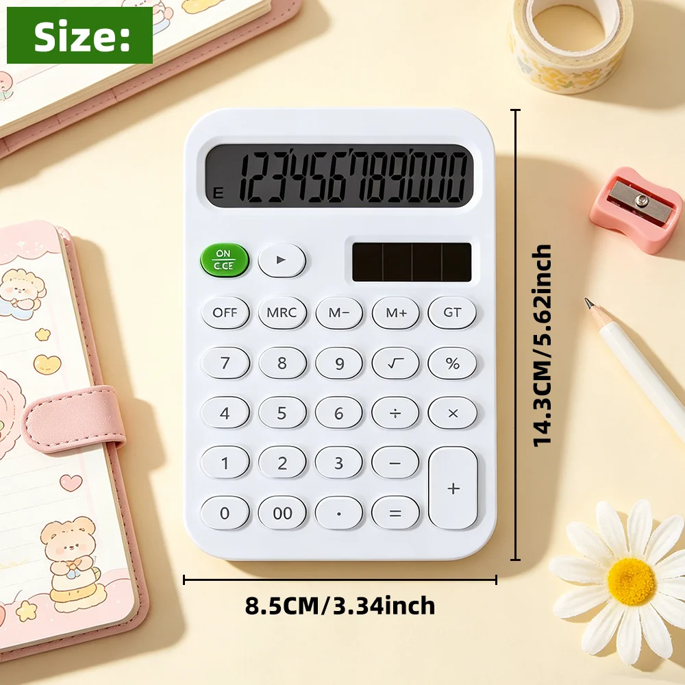 Colorful Intelligent Calculator 12-Digit LCD Scientific Calculator with Hard Case