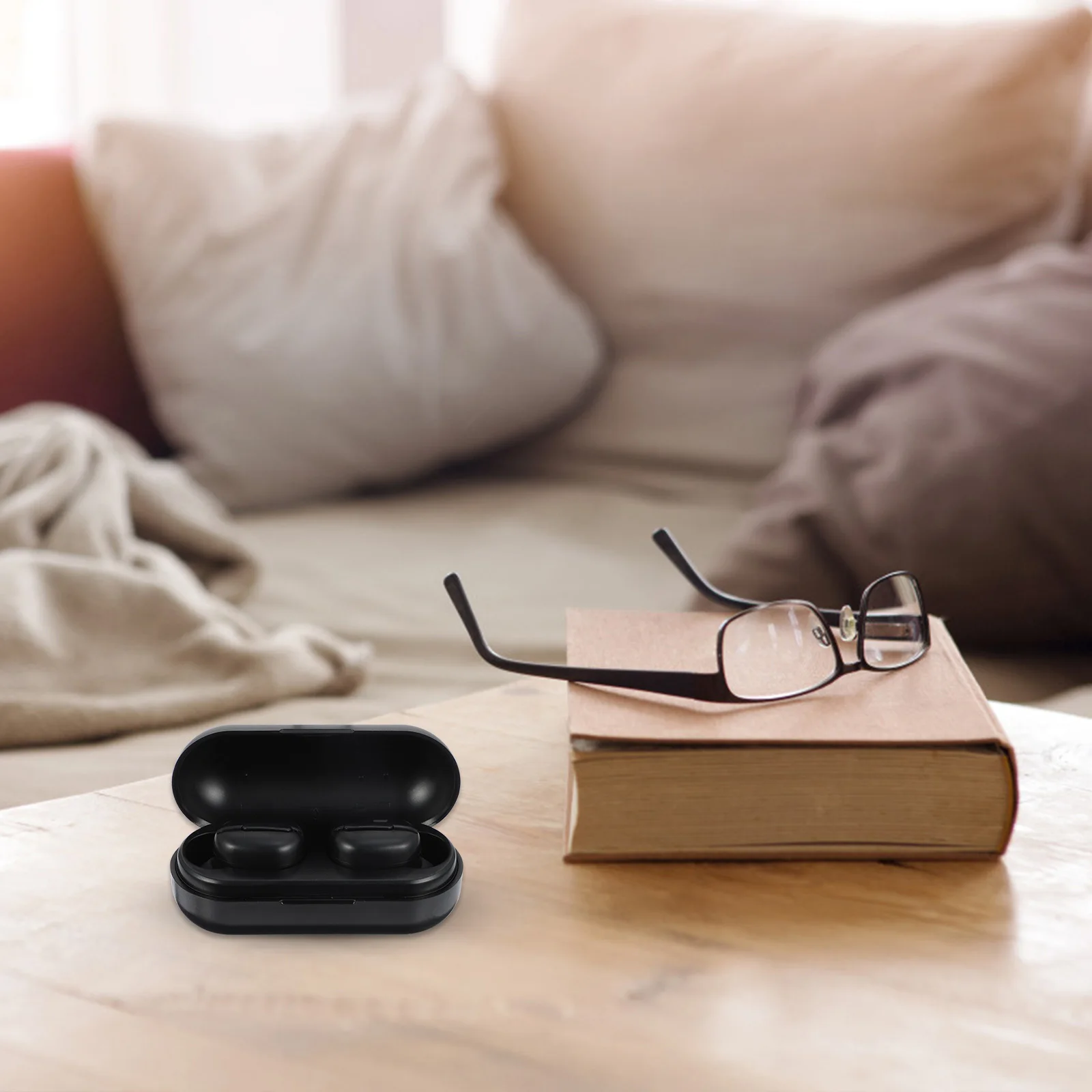 

1Pair Wireless Earbuds Ergonomic Headphones Portable Workout Headset Touch Control with Mic