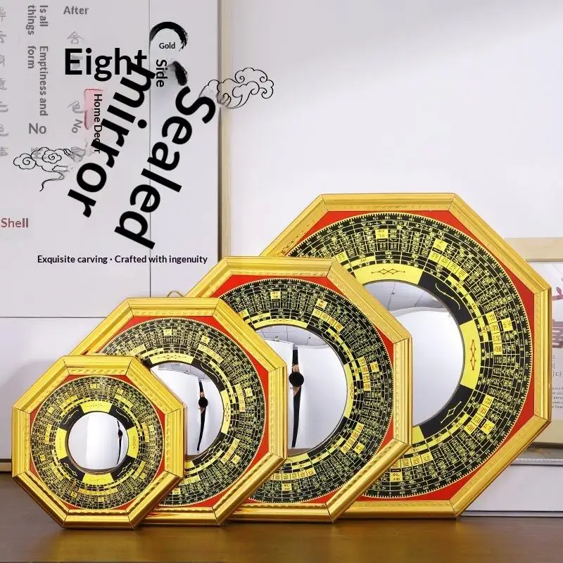 Traditional Chinese Feng Shui Bagua Mirror Wards Off  Blessing Good Luck Hanging Decor for Home Office Entrance