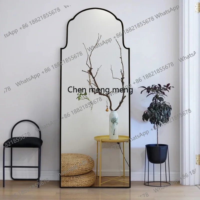 European full-length mirror, high-end special-shaped floor mirror, bedroom cloakroom, dressing large-size fitting mirror