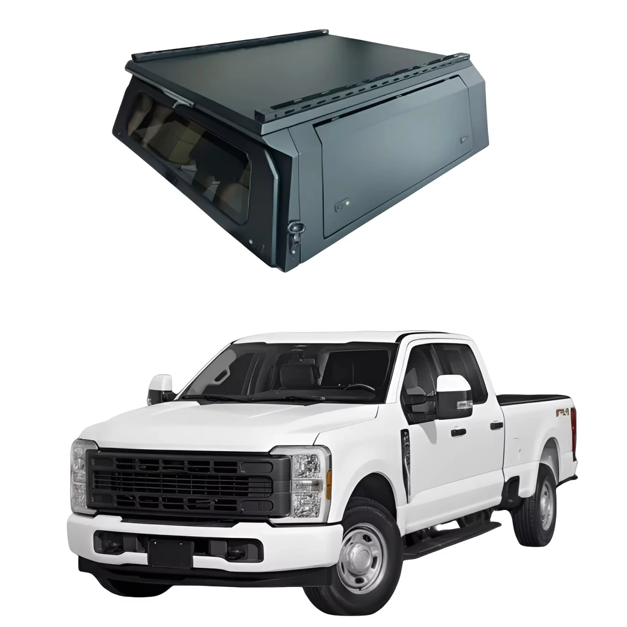 

Retractable Hard Tonneau Cover Waterproof Truck Bed Cap for F-250 Heavy-Duty Pickup