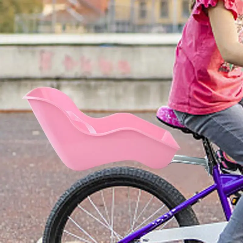 1pcs Kids Bike Seat Post Doll Seat With Entrainment Pink Baby Doll Cycle Seat Decorate Attachment For Dolls Toys Accessories