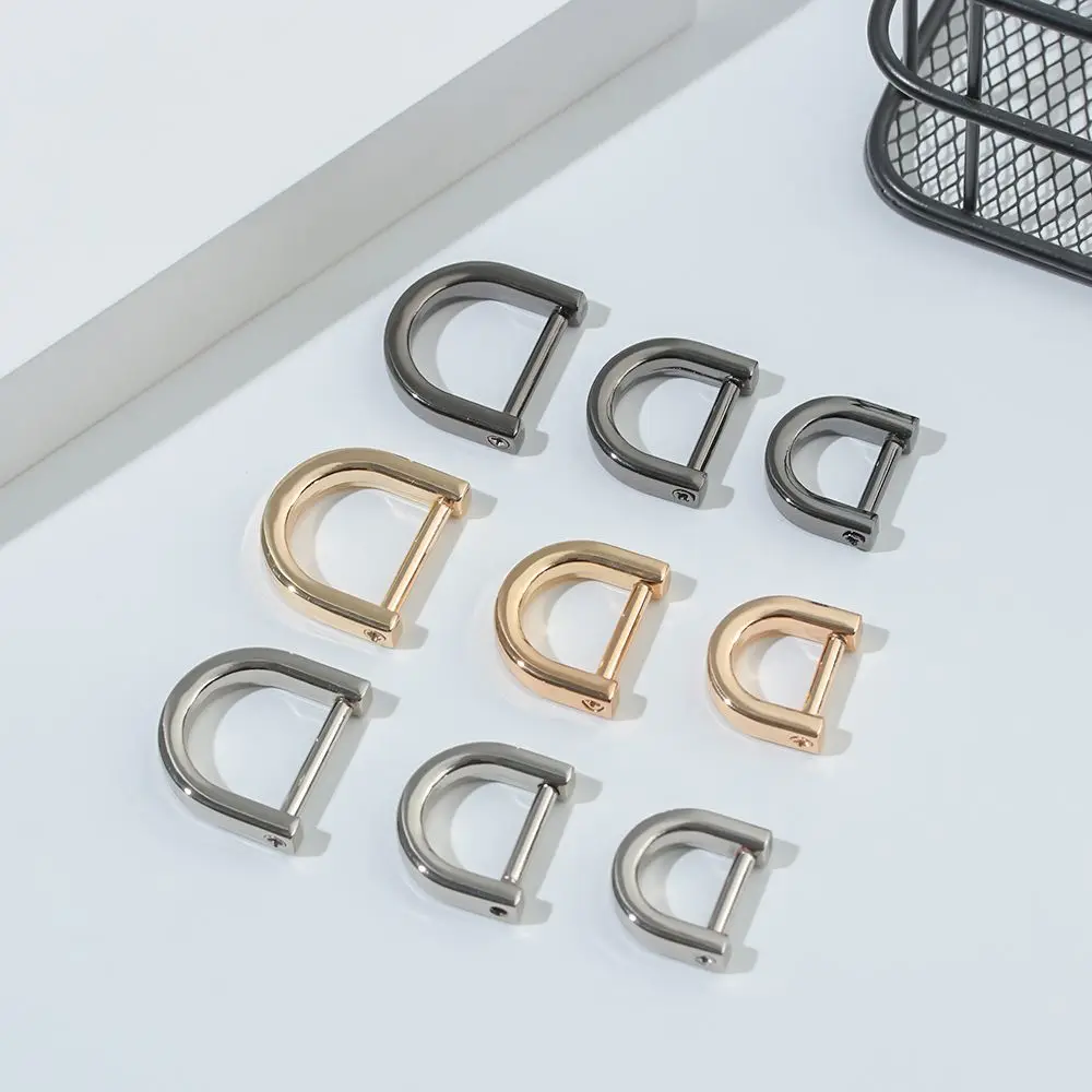 1PCS Metal Detachable open screw D Ring buckle shackle clasp for Leather Craft Bag strap belt handle shoulder webbing