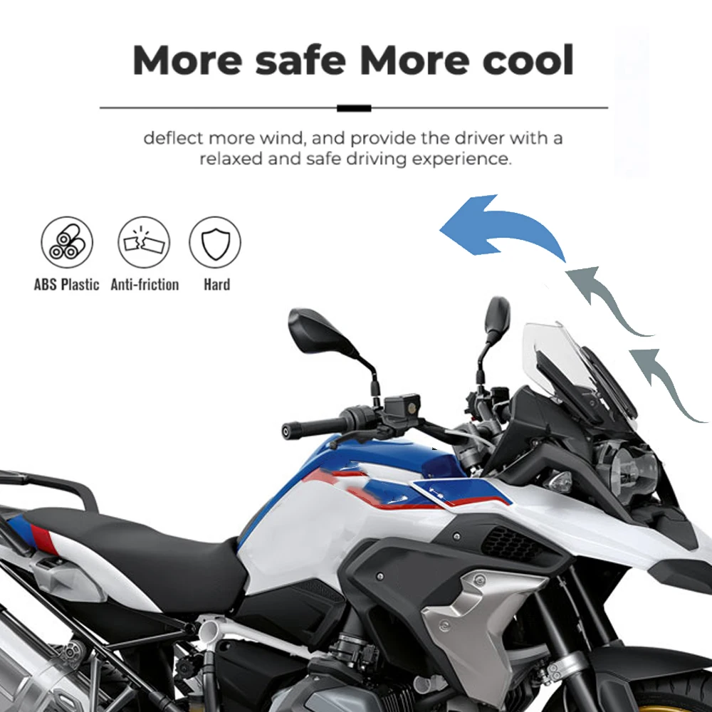 For BMW R1250GS ADV Windscreens R1200GS Adventure Wind Deflectors 2013-2025 K50 K51 Motorcycle Sport Windshield R1200 R1250 GS view 3