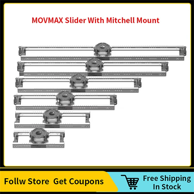 

MOVMAX Slider 60CM 90CM 120CM With Bowl Mount / Mitchell Mount Camera Camcorder DSLR Slider Motorized Rail