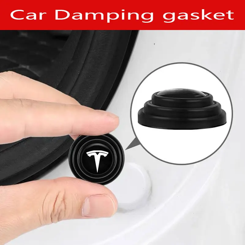 Universal Car Shock Absorbing Gasket Trunk Sound Insulation Pad Shockproof Cushion Stickers for Tesla model 3 Y X S Accessories