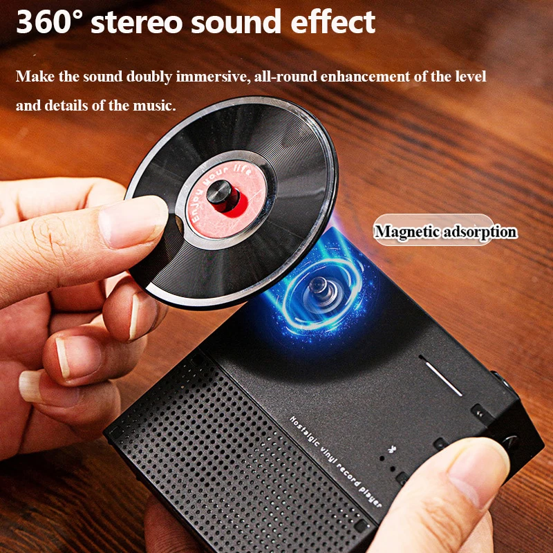 Mini Retro Bluetooth Speaker Portable Vintage Surround Sound Bluetooth Soundar  Wireless MP3 Music Player Support TF Card Play