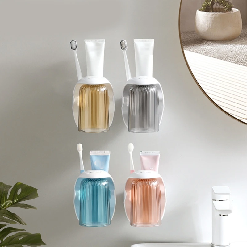 Magnet Mouthwash Cup Toothbrush Toothpaste Storage Holder