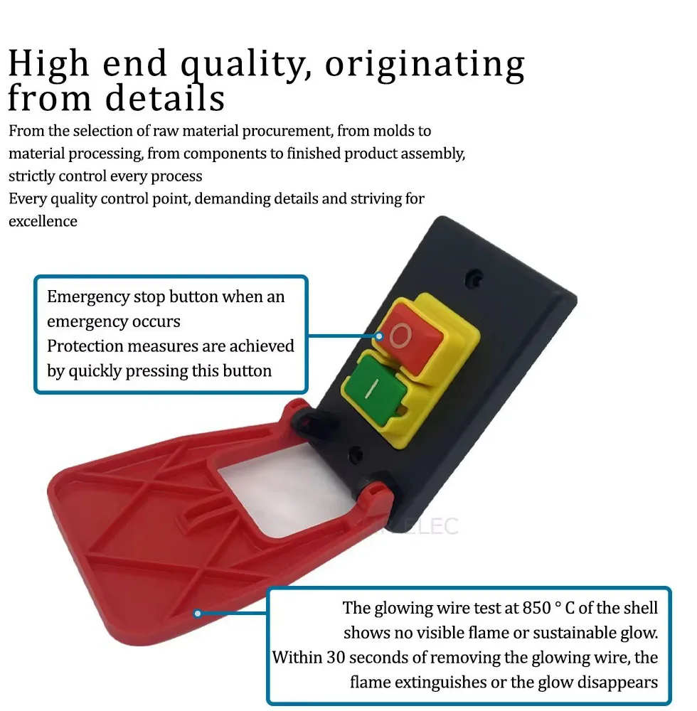 KJD17B 220V-240V 16A 5E4 electromagnetic safety switch with emergency stop cover - Image 5