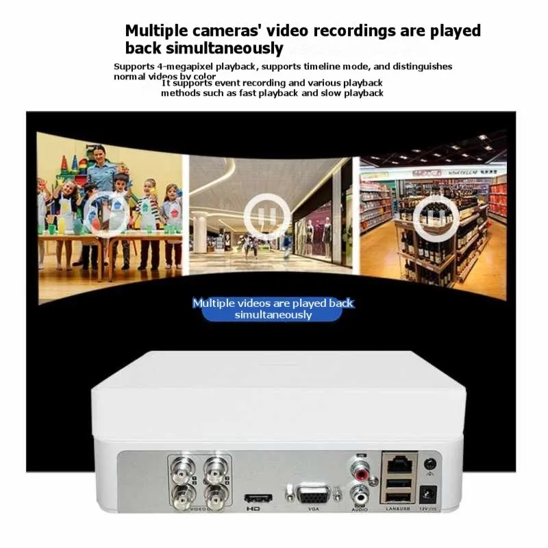 

CCTV DVR 8CH Channel Hybrid Video Recorder For Coaxial IP Camera Support TVI Cvi CVBS Audio Recording Human Motion Detection