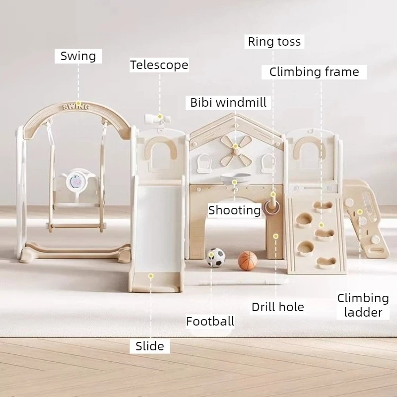 Multifunctional Kids Climbing Slide Set Games Child Slide with Sensing Music Baby Sliding Playground Climber Slides Toys Gift