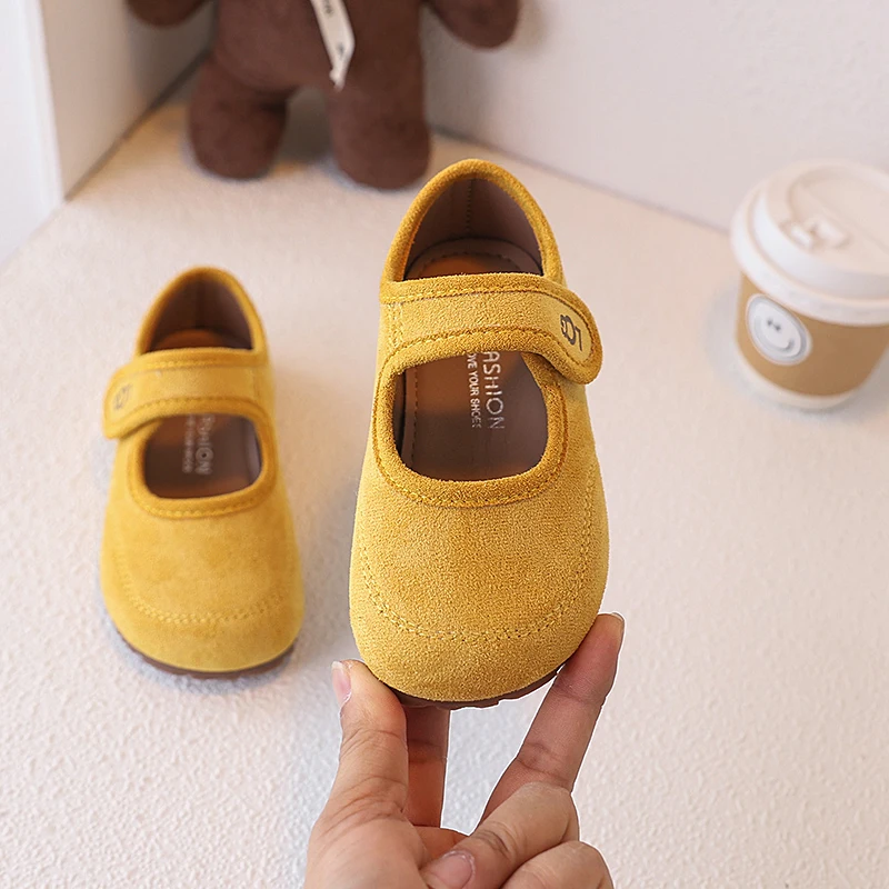 Mary Janes-Schuhe für Kinder, Wildleder, flach, für den Frühling, lässig, Unisex, flache Schuhe für Mädchen, atmungsaktiv, flexibel, prägnanter Stil, Kinderschuhe, Größe 23–36 – Detail 12