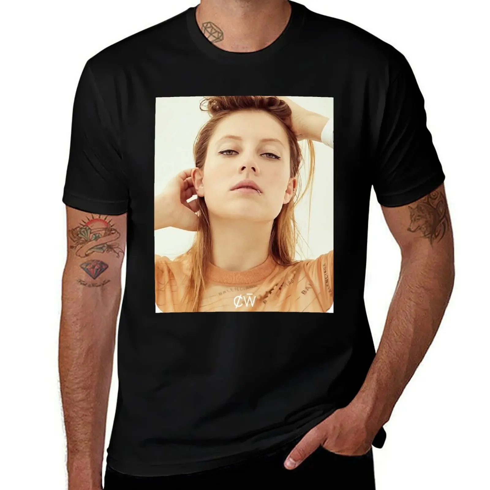 Charlotte de Witte Graphic T-Shirt Basic Plain Tee for Spring and Summer T-Shirt