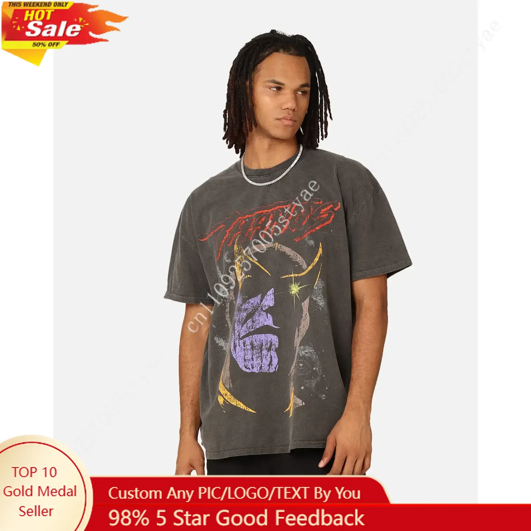 

Marvel Thanos Vintage T-Shirt Black Wash