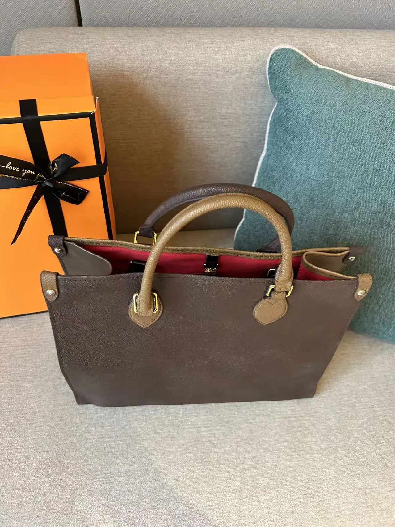 

2025 Luxury Shoulder Bag with Original Logo Women's Classic Canvas Tote Bags Fashion Designer Brand Handbag Adjustable Strap