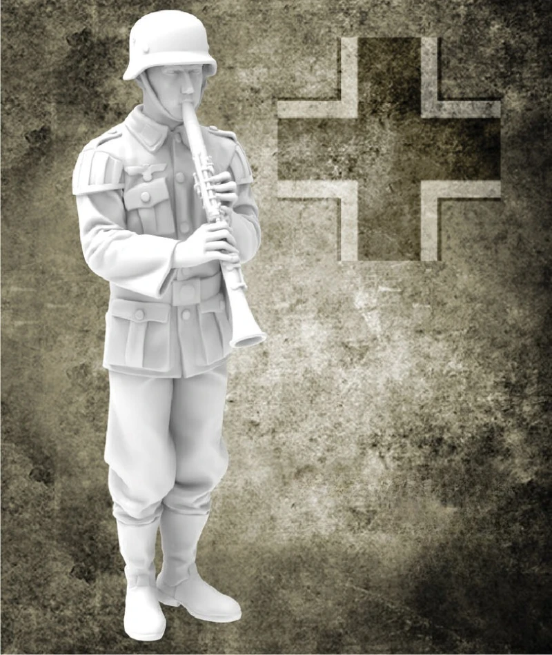 

Масштаб 1/35, литая под давлением фигурка из смолы, комплект модели, немецкий кларнет группы времен Второй мировой войны, необходимо собранно и раскрасить самостоятельно