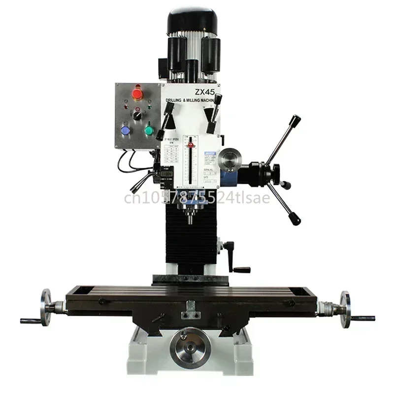 Desktop Variable Speed XYZ Powered Brushless Motor 1500W Spindle MT4 Metal 45mm ZX45 Small Milling Machine Tapping Drilling Tool