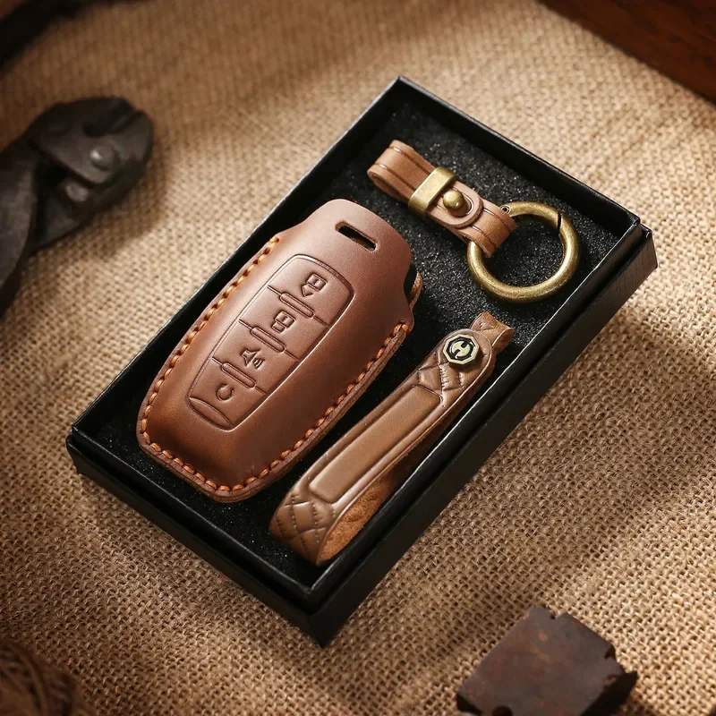 for Haval H6S H9 M6 First Love Big Dog Great Wall Cannon Retro Key Set Handmade Leather Key Bag