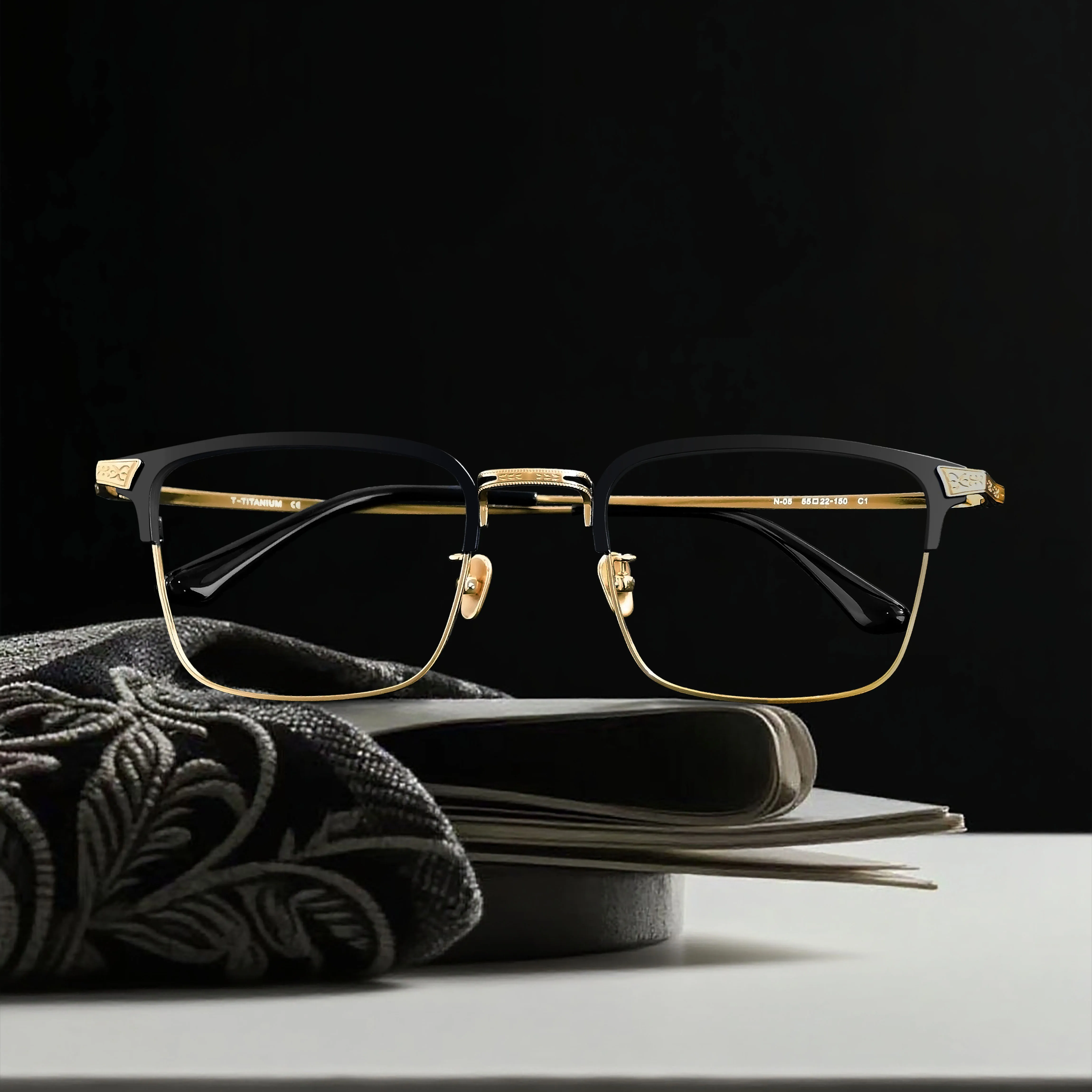 

German designer's business fashion square eyebrow N-05 2025 new business glasses frame