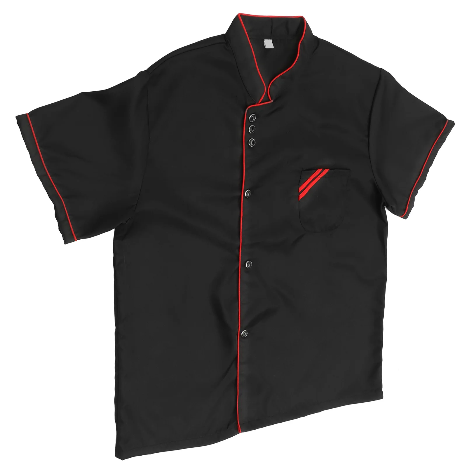 Short Sleeve Chef Shirt Xxxl Black Premium Breathable Catering Uniform Restaurant Hotel Kitchen Workwear Men Women Loose